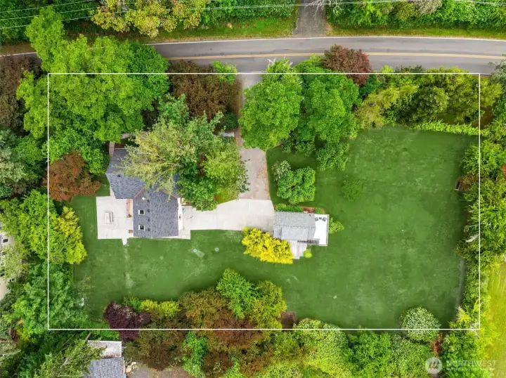 View from above (property outline is approximate).