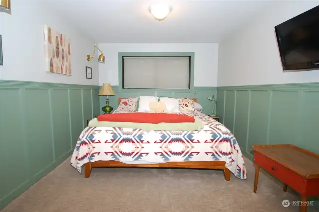 The lower level bedroom also features a large walk-in closet. The floor plan is great for a shared living situation!