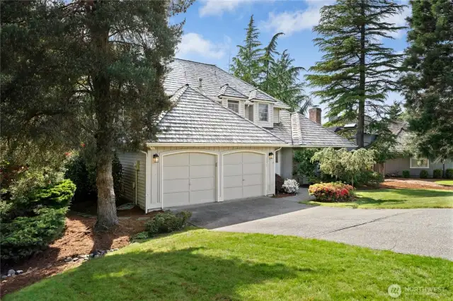 Large 2-car garage with extra storage