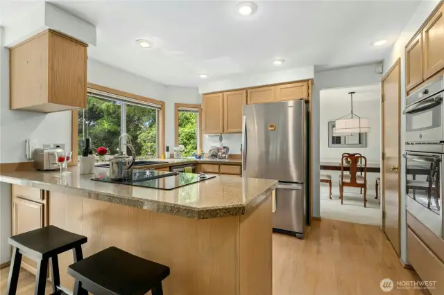 updated kitchen with walk-in pantry