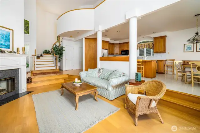 30 foot ceilings, natural light fills the space in this beautifully designed home