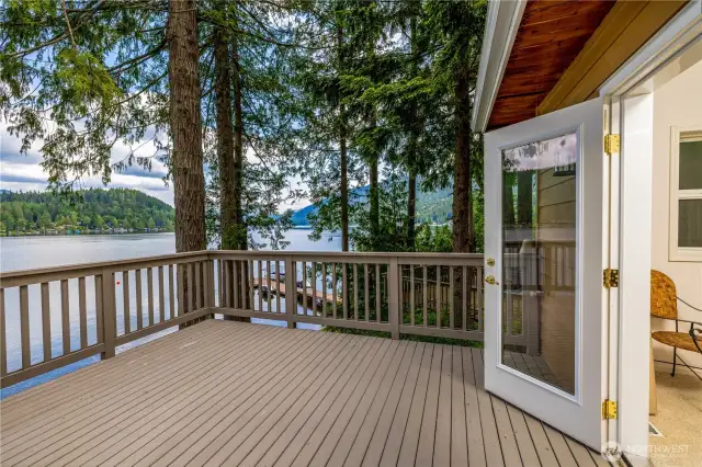 Deck access from primary bedroom, wake up to gorgeous vistas