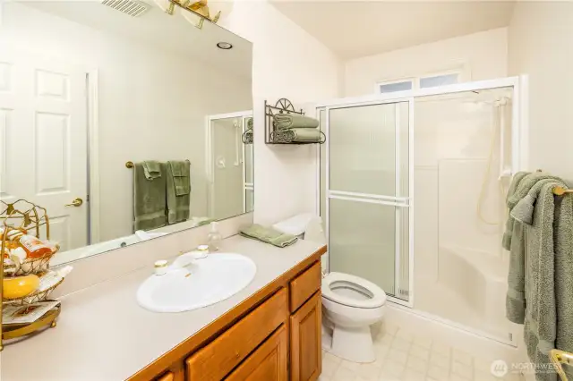 Large bathroom on second story