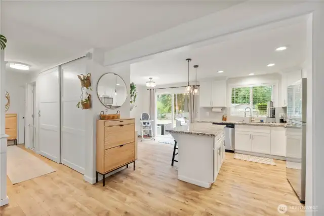 The huge hallway closet adds nice storage for a great pantry, linens or whatever you may need