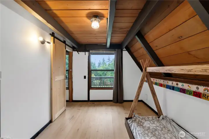 Barn door entry.