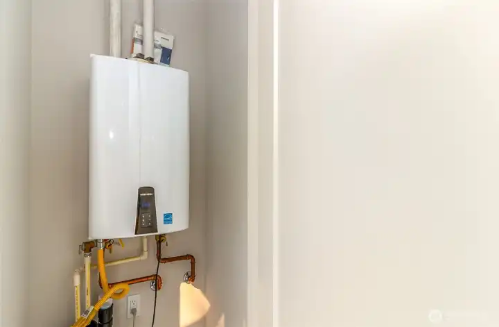 Tankless water heater closet