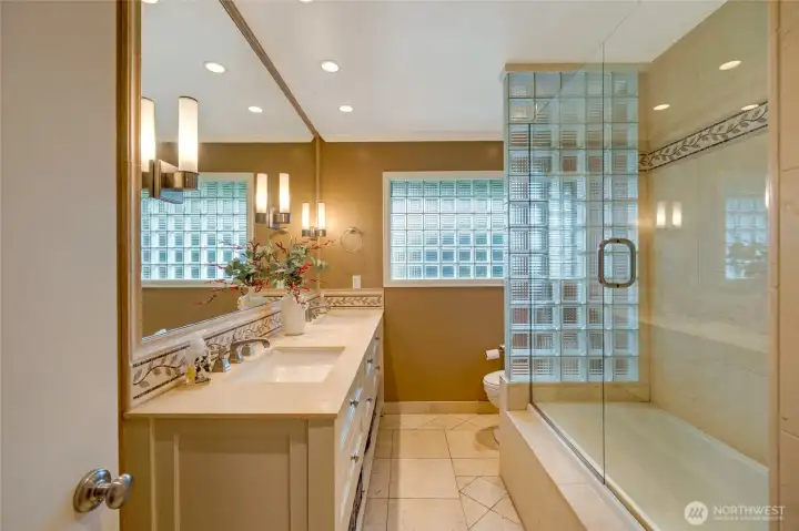 Beautiflly updated main floor bathroom.