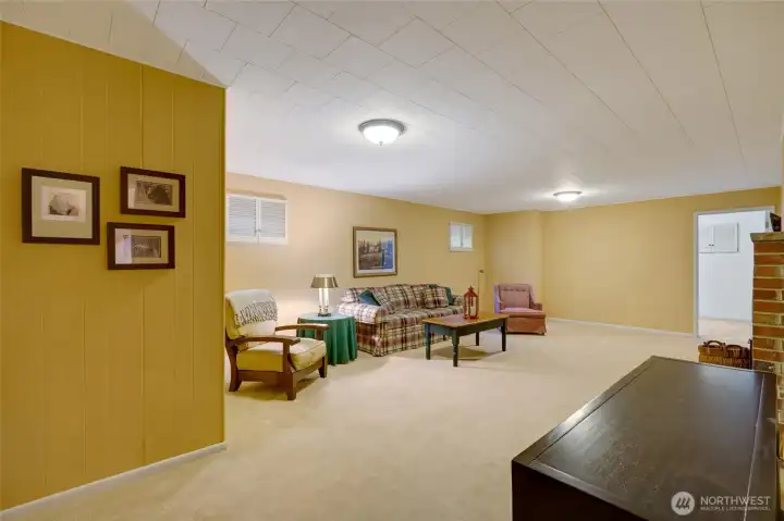 Large rec room downstairs...a great place to watch a movie and play board games.