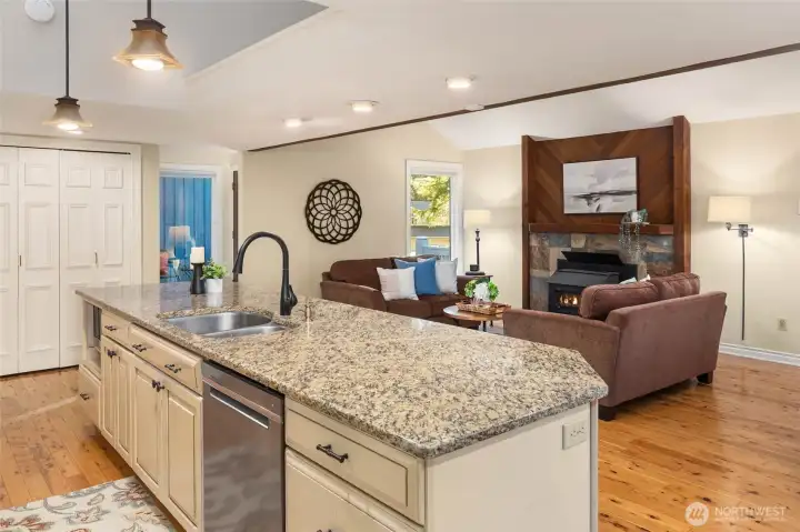 Kitchen & family room