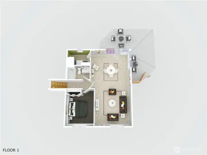 3D floorplan lower level