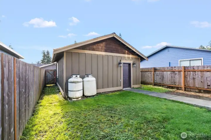 One propane tank is leased the other is owned