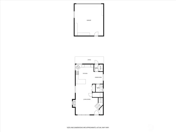 Endless possibilities withe the detached garage.