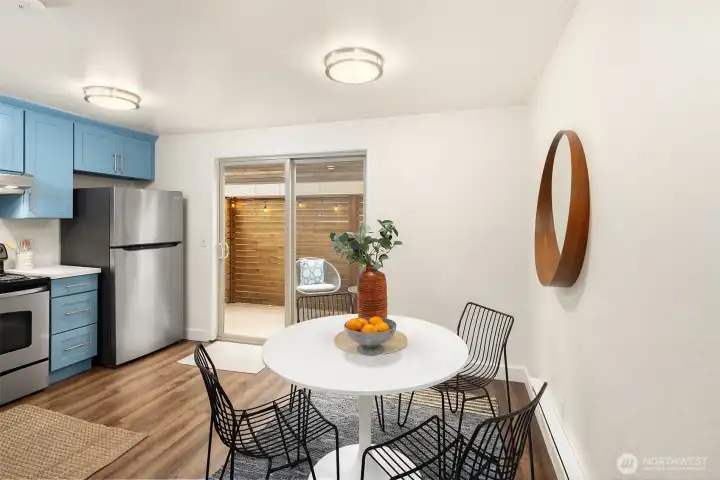 Easy access to private deck making outdoor meals and hosting a breeze!