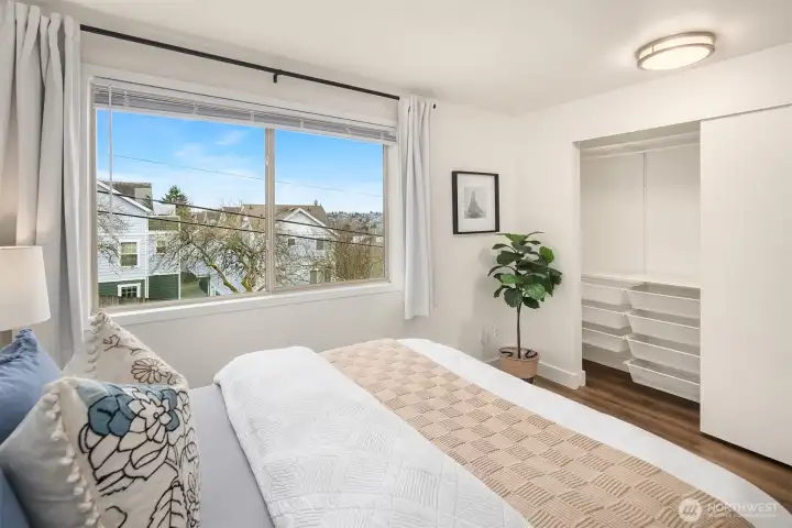 New custom closet organization installed in both bedrooms. Every detail was considered!