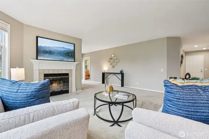 Living Room has space for large sectional or larger furniture