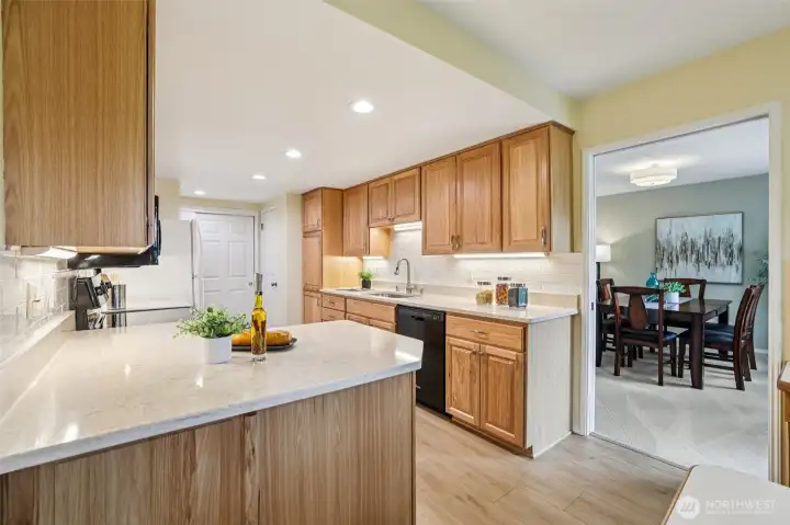 Easy access to dining room