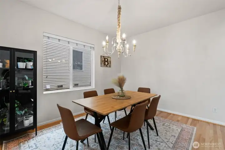 Beautiful formal dinning room, ideal for holiday gatherings.