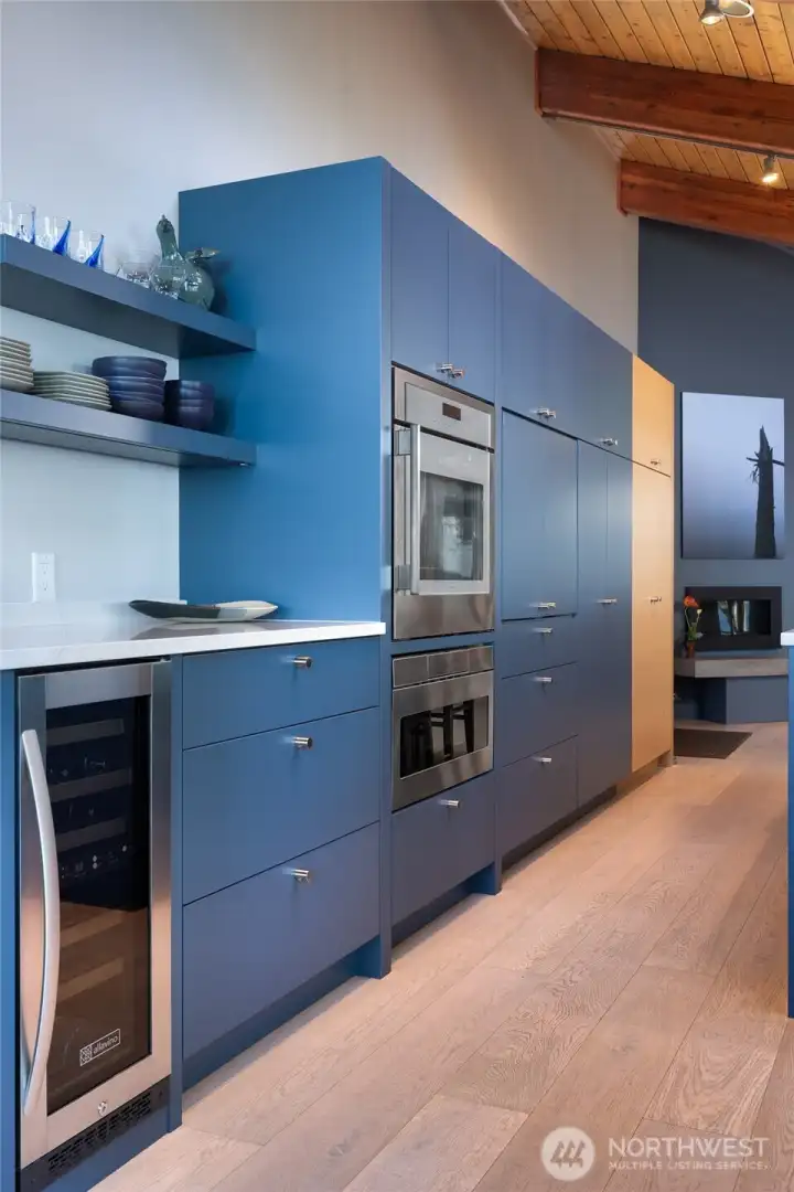 Custom kitchen cabinetry with built-in appliances