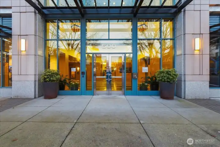 Exterior, front of building
