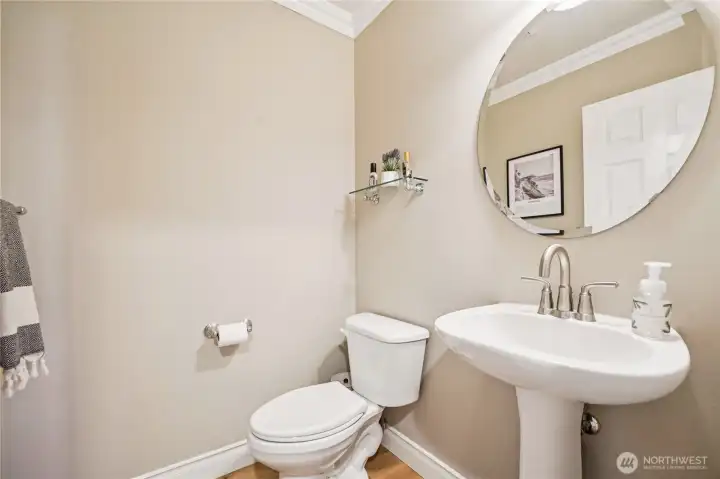 Main floor powder bath Main floor powder bath
