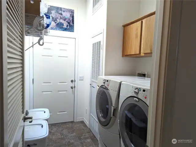 Laundry room to garage, there are 2 doors from home into garage.