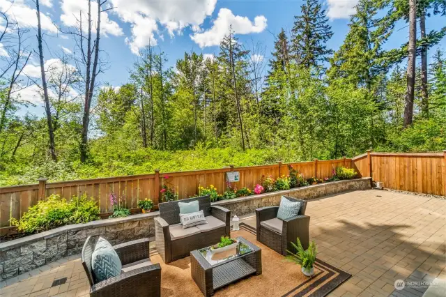 Backyard facing Wetlands/Natural Area behind for ultimate privacy