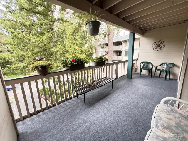 You'll enjoy long summer nights on the covered deck.