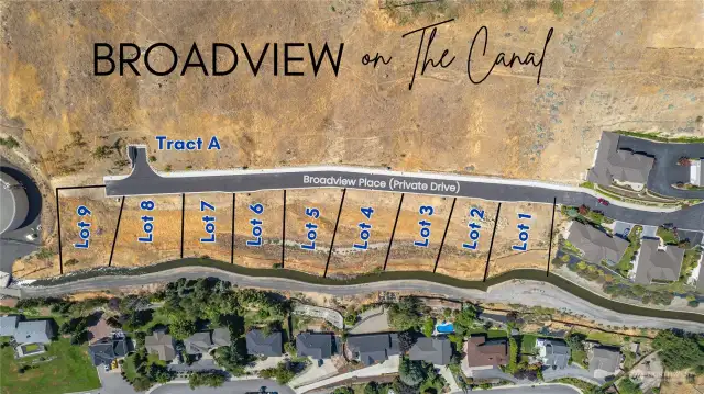 View lots Available at Broadview on the Canal