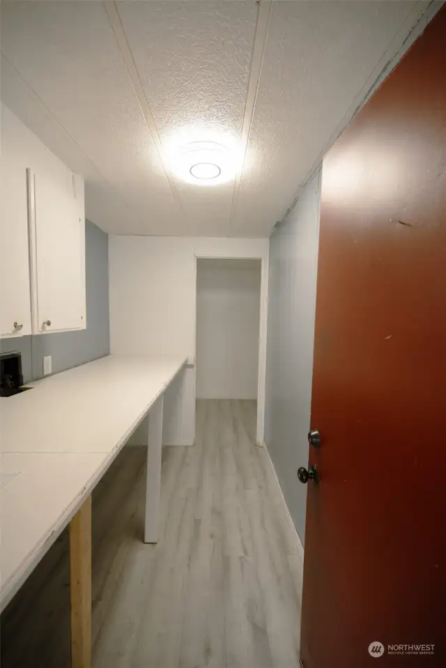 Back door leads into the laundry room.