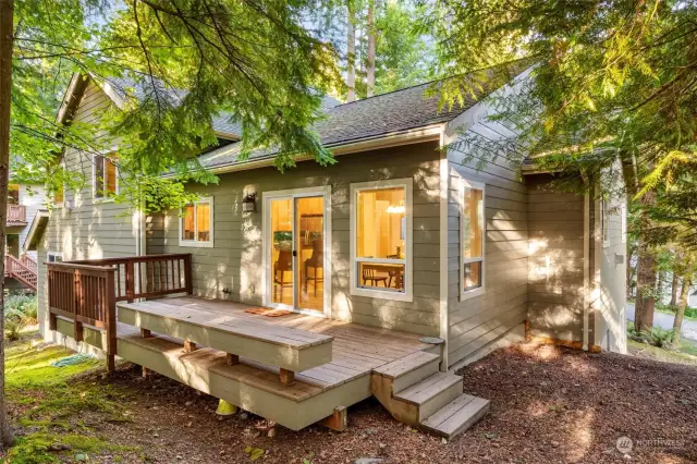 Private back deck.