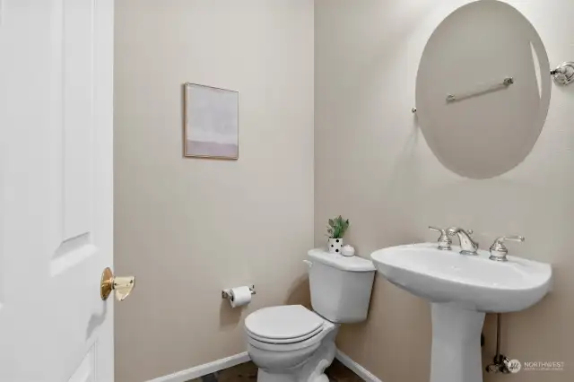 Half bathroom on entry-level.