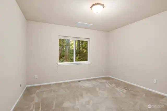 Large bedroom on garage-entry level.