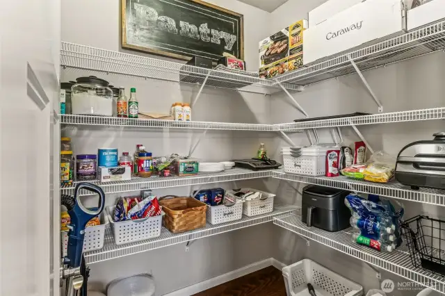 Huge walk-in pantry