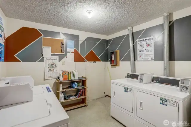 There is a clean laundry room upstairs for easy cleaning.  This unit also has a large storage closet in this room.