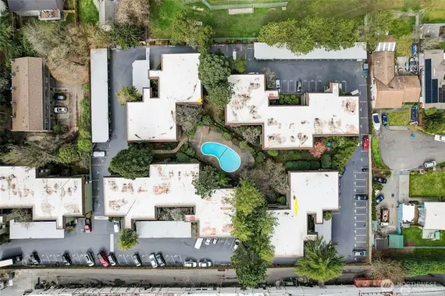 Overhead view of Richmond Village.