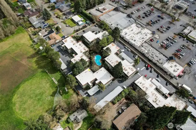 Richmond Village has easy access to QFC, coffee, mexican food, etc. right next door!