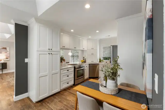 Cozy eating area.