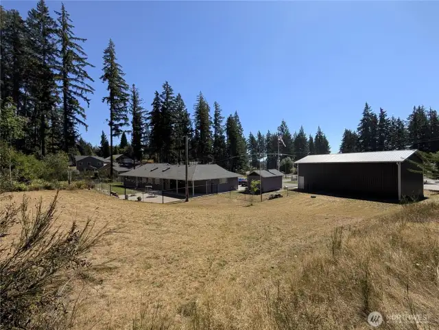 Rear section of part of the property. Th eproperty extends up the hill to the left of the photo. into teh trees & brush. 1.36 acres. #1250 Northcliff Rd, Shelton, WA 98584