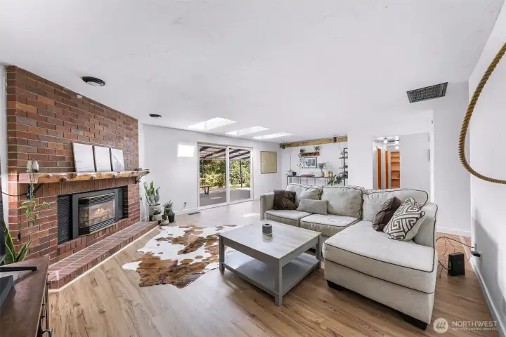 New floors throughout help the home flow easily from space to space.