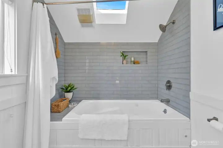 Separate area for bathing.