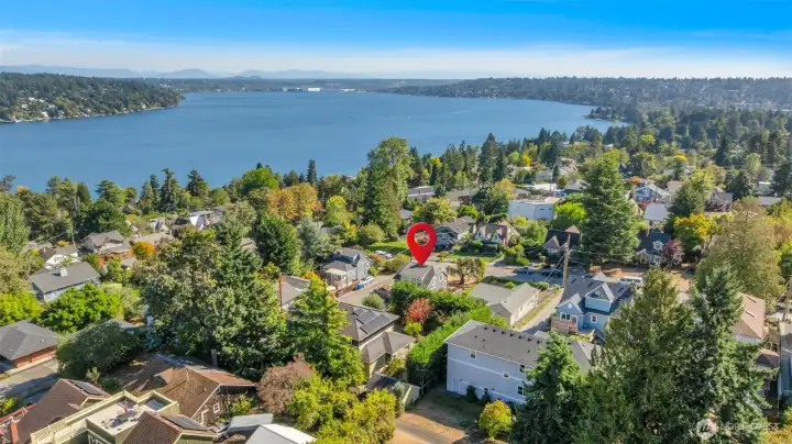 Just a short 2 blocks down to LK WA and Martha Washington Park