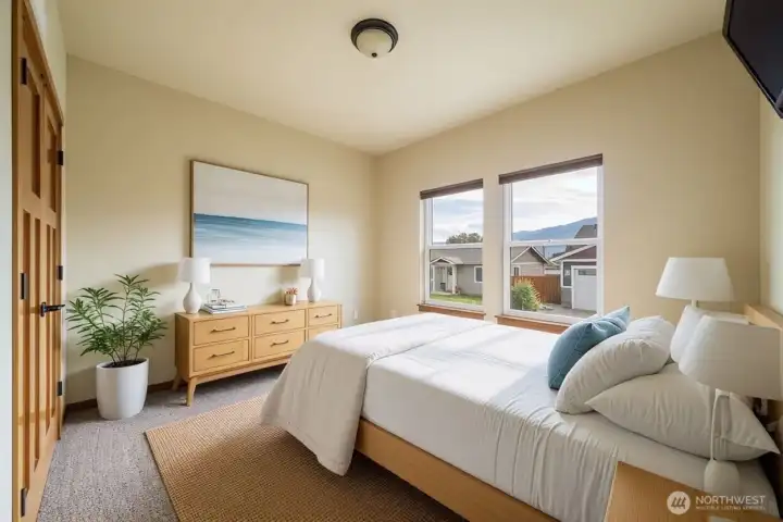 Second bedroom - virtually staged.
