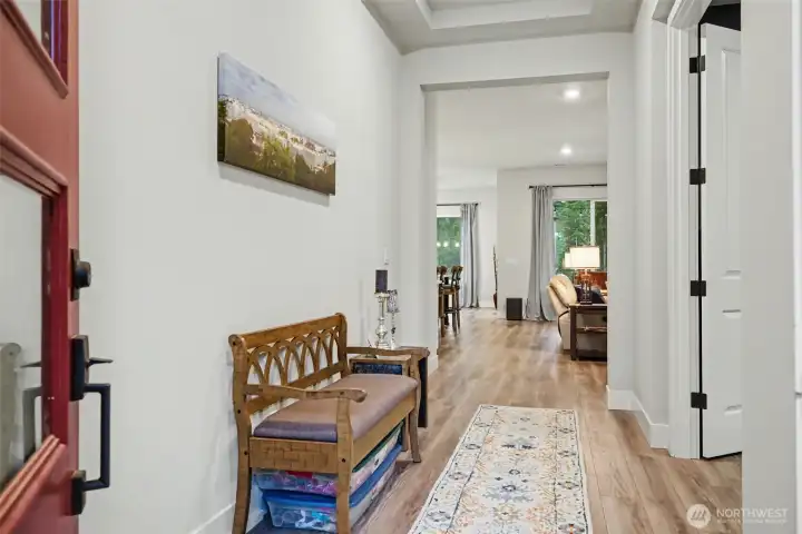 A bright, open entry welcomes you home with plenty of space to greet guests and set the tone for what’s ahead. Clean lines and natural light make this foyer both functional and effortlessly inviting.