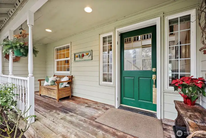 Isn't this the cutest covered front porch