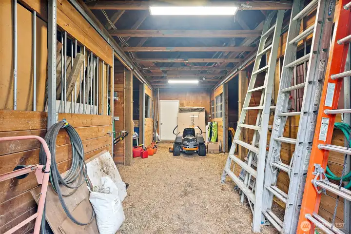 4 stalls.  Door in back leads to the Office