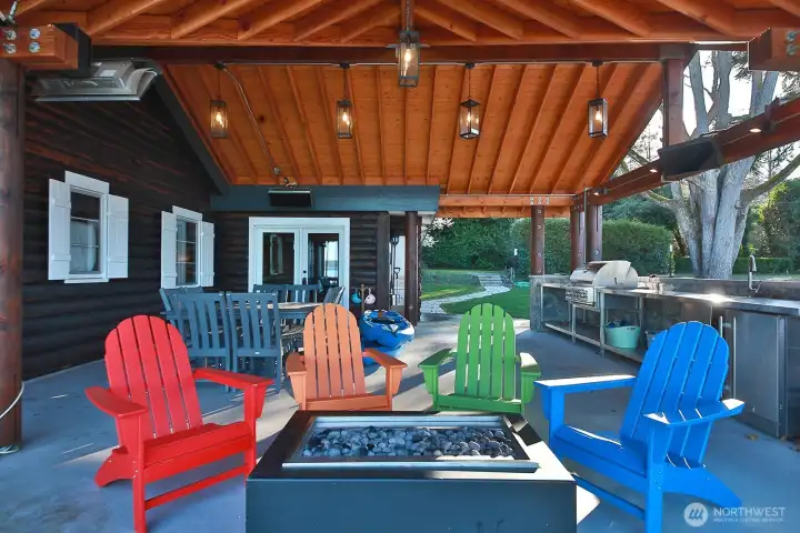 Covered outdoor living designed for year-round enjoyment.