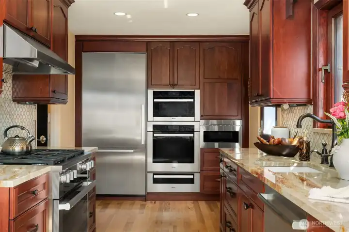 Gorgeous Mid Century Chefs Kitchen with Miele Appliances