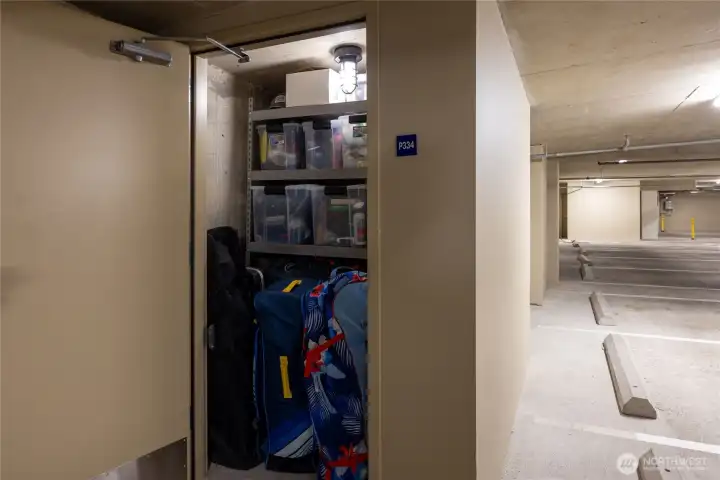 Private Storage closet in underground garage