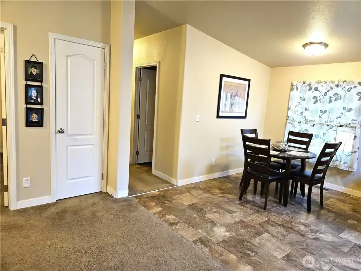 Dining room adjacent to the living room.