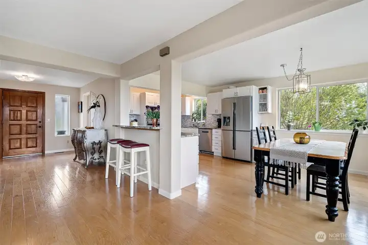 Huge windows bring in plenty of light